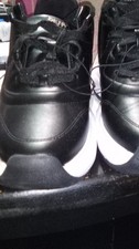 DKNY Black White Solid Lace Up Low Top Athletic Sneaker Men  s Shoes