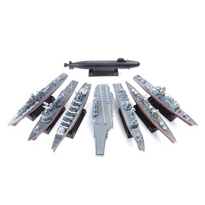 8 IN 1 4D Aircraft Carrier Cruiser Frigate Submarine Battleship Unassembled Kit