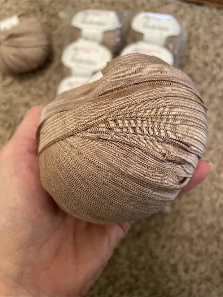 Trendsetter Dolcino color topo tostado #2 acrílico poliamida cinta hilo lote de 12 Foto 3 de 4