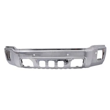 Front Chrome Bumper Face Bar w/ Parking Sensor Hole Fits 14-15 GMC Sierra 1500
