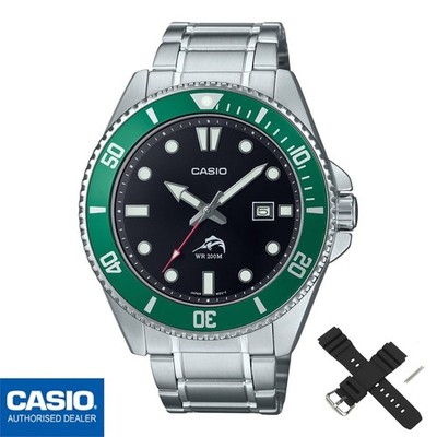 CASIO MDV-106B-1A3 Correa Metal Casio+Correa Caucho Casio MARLIN Casio Duro verd