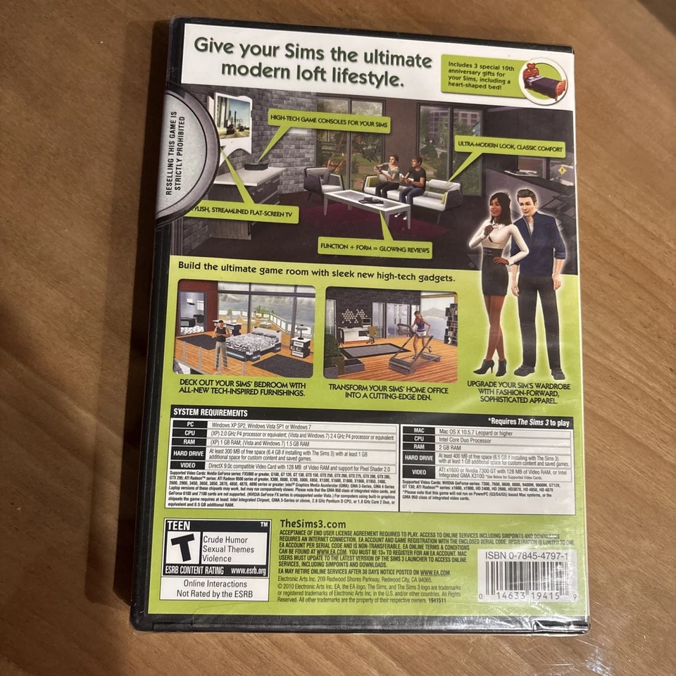 THE SIMS 3 HIGH-END LOFT STUFF PC BRAND NEW FACTORY SEALED - Image 4 of 4