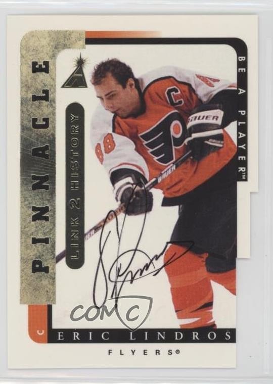 1996-97 Pinnacle Be A Player Link 2 History Eric Lindros #LTH-7B Auto HOF 0w2