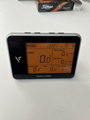 Swing Caddie Golf Launch Monitor, Black/Gray, Carry Club Speed Launch Angle
