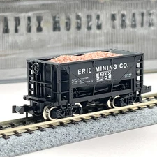 Atlas N Scale 3211 Erie Mining Co 70 Ton Ore Hopper Car with Load EMTX 2308