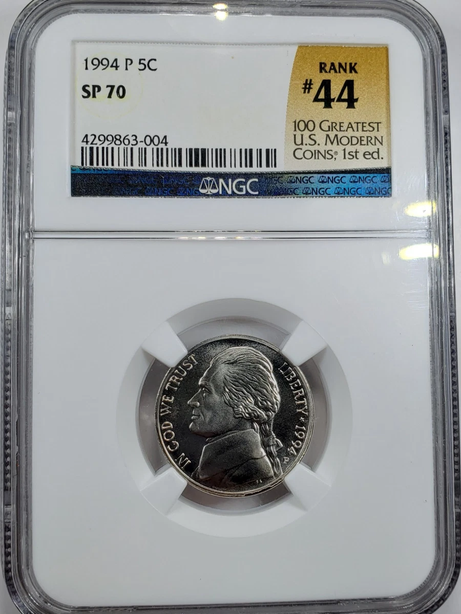 Uncirculated Proof 1994 US Jefferson Nickels (1938-Now) for sale