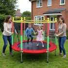 5FT Kid Trampoline W Safety Net Enclosure Children Outdoor Garden Fun Toy 200kg