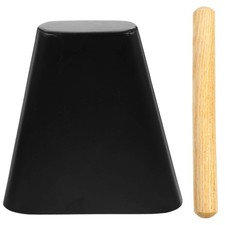 Cowbell with Wooden Stick 6.02 Inch Metal Percussion Instrument Noise Maker f...