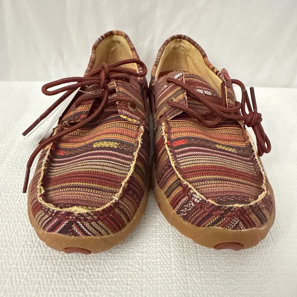 Twisted X Shoes Feminino 7.5 M Driving Moc Cadarço Têxtil Superior Vermelho Sudoeste - Imagem 2 de 4