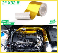 Sporacingrts 2" X32.8' 10M Gold Adhesive Backed Heat Barrier Tape,Glassfiber He
