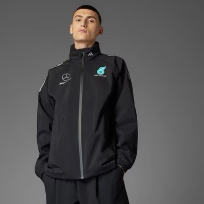 $165 Adidas Mercedes AMG Petronas Formula 1 Team Mechanics Jacket JX0760 Size L