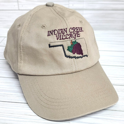 INDIAN CREEK VILLAGE Winery Hat Adjustable Cap ringwood enid oklahoma grapes