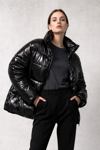 Rita Ora x Primark Black Showerproof Shiny Puffer Jacket Medium oversized