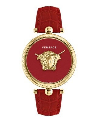Versace Womens  Gold 39mm Strap Fashion Watch