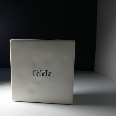 Rae Dunn artisan collection ''create'' ceramic paper weight