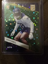 2023 Donruss Elite Football #130 Derrick Hall RC Green Disco