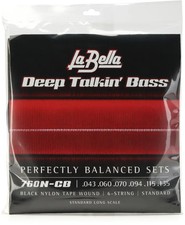 La Bella 760N Black Nylon Tapewound Bass Strings - Standard 6-string