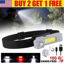 Headlamp Rechargeable Super Bright LED Head Light Forehead Flashlight Fr Outdoor