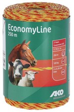 AKO Weidezaunlitze EconomyLine 250 m gelb/orange 3 x 0,2 mm Niro Litze Weidezaun