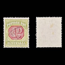 8670: Australia SGD100 1d Green & Pink 1931 Sc#J58a MiP50C Used C£11
