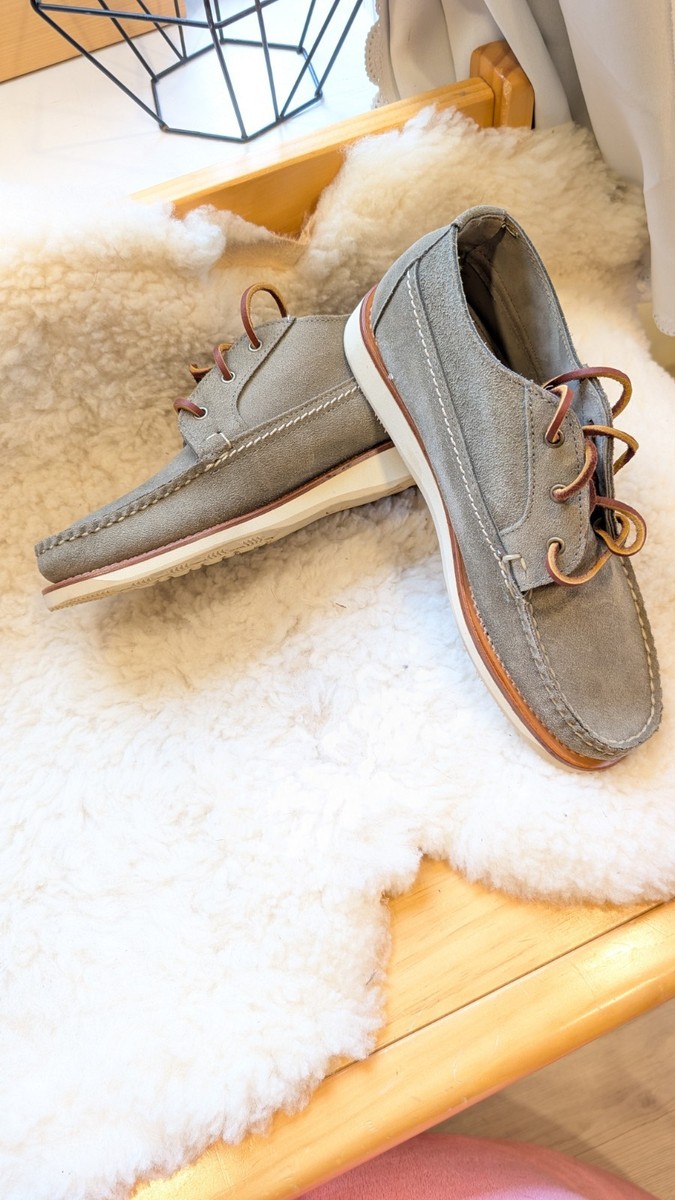 Red Wing Shoes 9166 Gray Suede Moc Toe Handsewn Chukka Boots Men's