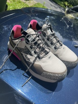 Reebok Nano X1 Adventure Athletic Work Sneakers Womens Silver Pink Low Top - 9