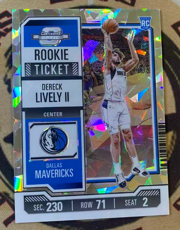 Dereck Lively II 2023-24 Contenders Optic 05/23 Cracked Ice Rookie Ticket RC #7