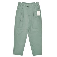 A New Day Women's Pleated Tapered Leg Stretch High Rise Green Pants Size 6 NWT