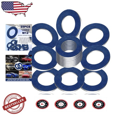 #ad 25PCS High Quality Aluminum Oil Drain Washers Fits Toyota amp; Lexus Models $7.99