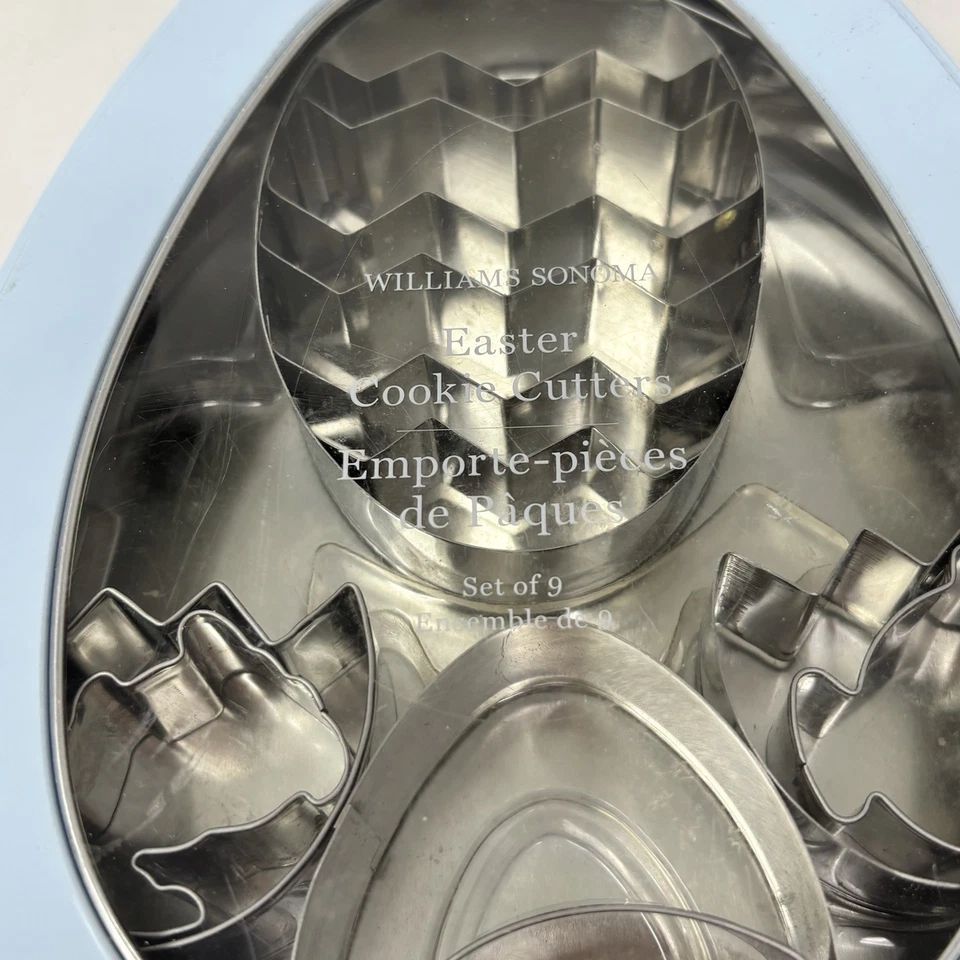WILLIAMS SONOMA Juego de 2 Cortadores de Galletas de Pascua en Forma de Huevo Lata Bunny Chic Foto 2 de 4