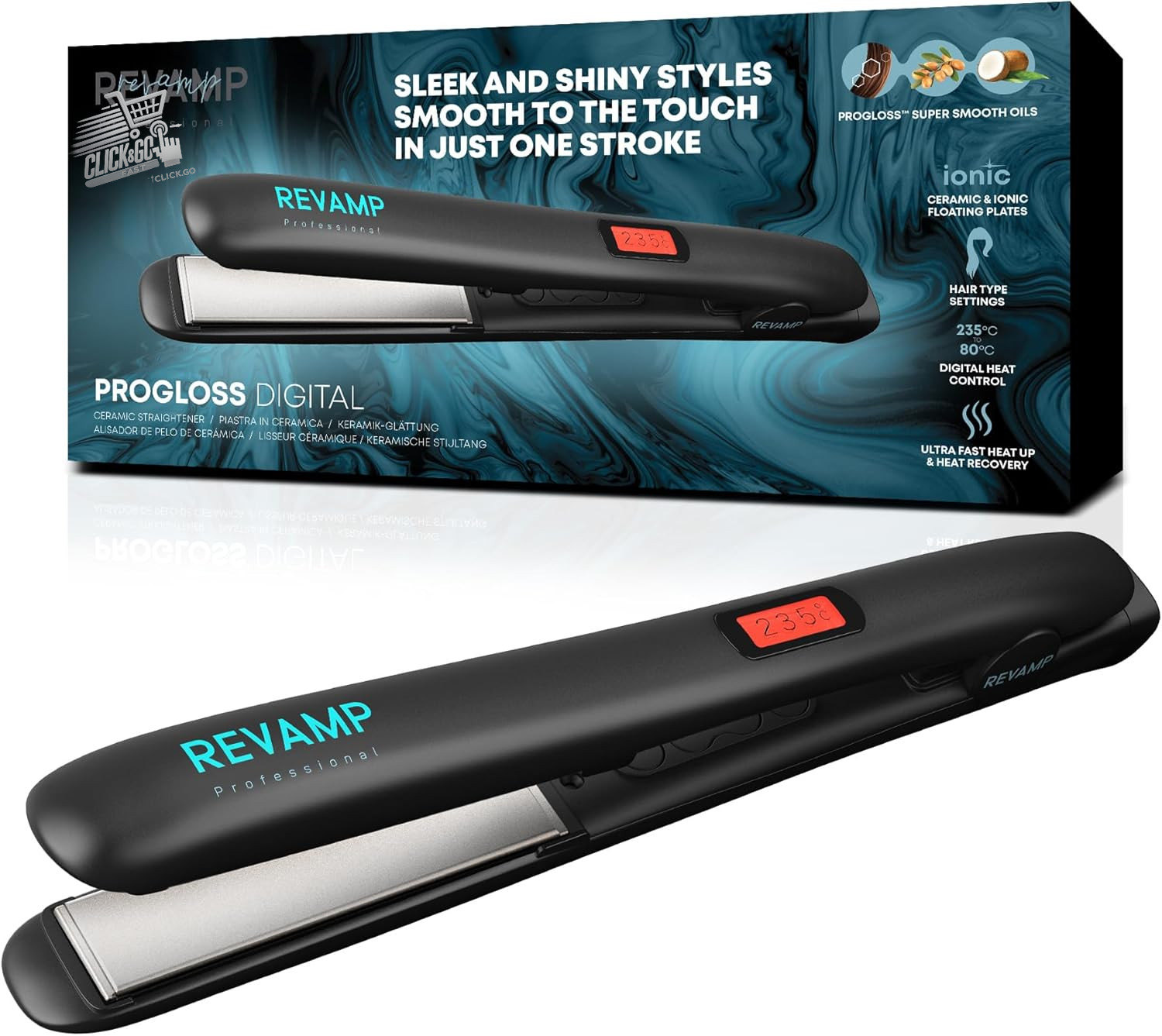 Revamp Progloss Digital: Piastra Ceramica Professionale per Styling