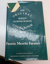 Original Boston Cooking School Cookbook by Fannie M. Farmer 1986 Hardcover VTG