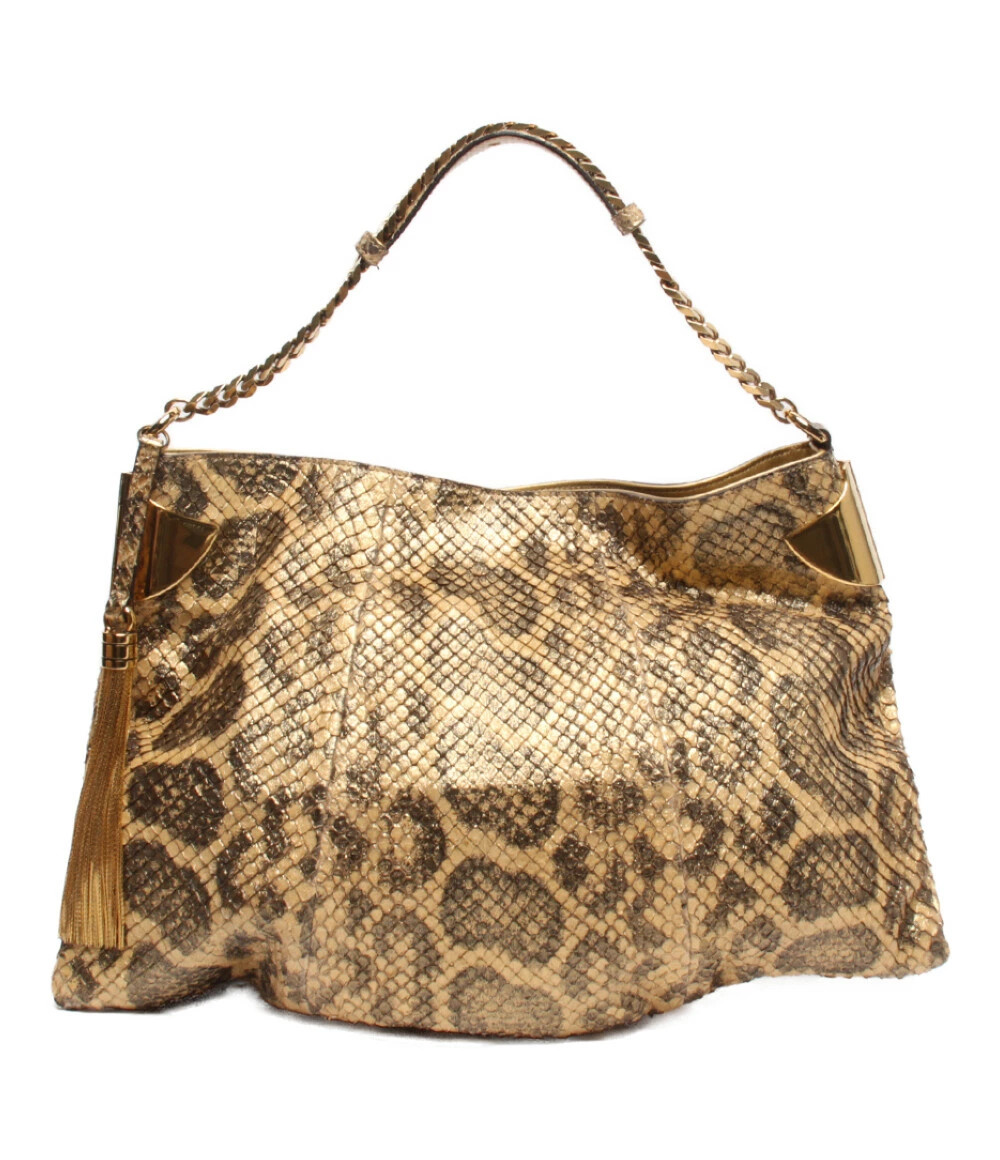 Gucci Chain Shoulder Bag Tote Bag Python - image 1