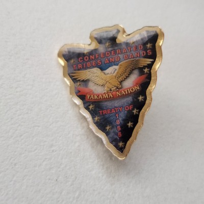 Yakama Nation 1855 Treaty Confederated Tribes And Bands Arrowhead Pin Yakima mt1