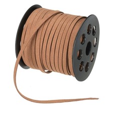 Faux Suede Leather Cord, 5mm x 50 Yard Flat Suede String Cord, Dark Yellow