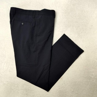 Bonobos Pants Mens 35x32 Black Slim Marzotto Wool Spandex Dress Slacks Tailored