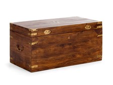 Truhe Merlin 69x39 Massivholz Palisander mit Deckel Holzkiste Flurtruhe rustikal