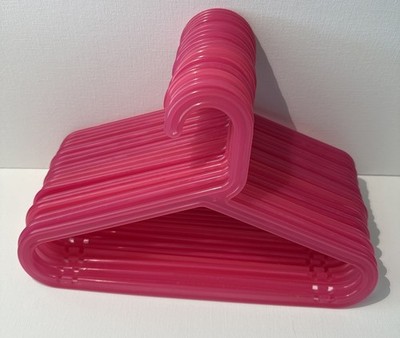 Lot 20 IKEA Bagis Clothes Childrens Hangers Anna  Efverlund Neon Pink Plastic