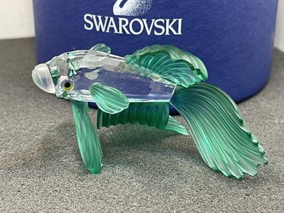 Swarovski Figur 261259 Schleierkampffisch Grün 8,5 cm mit Ovp & Zertifikat