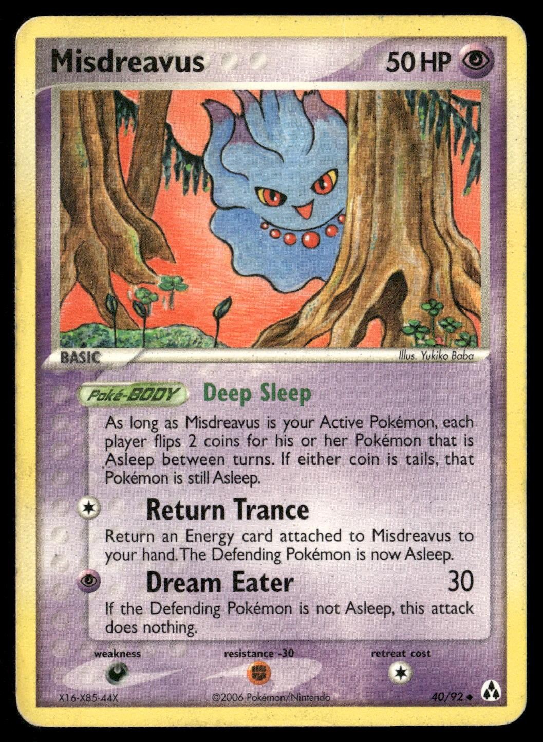 Misdreavus 40/92 Uncommon Legend Maker Pokemon MP