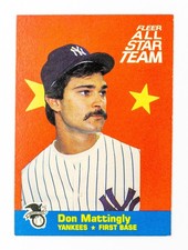 Don Mattingly #1 of 12 (1986 Fleer) All Star Team Insert, New York Yankees