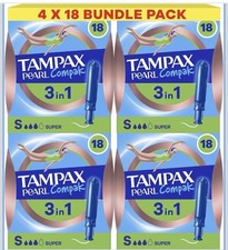 Tampax Pearl Company Super 10x4 Pack 72 Total Brand New In Box