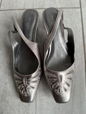 Footglove Ladies Metallic Slingback Heeled Shoes Size 4. Great Condition.