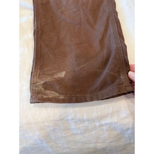 Carhartt Double Knee Carpenter Cargo Pants 100% Cotton Brown Men's Size 32x34 - Picture 11 of 15