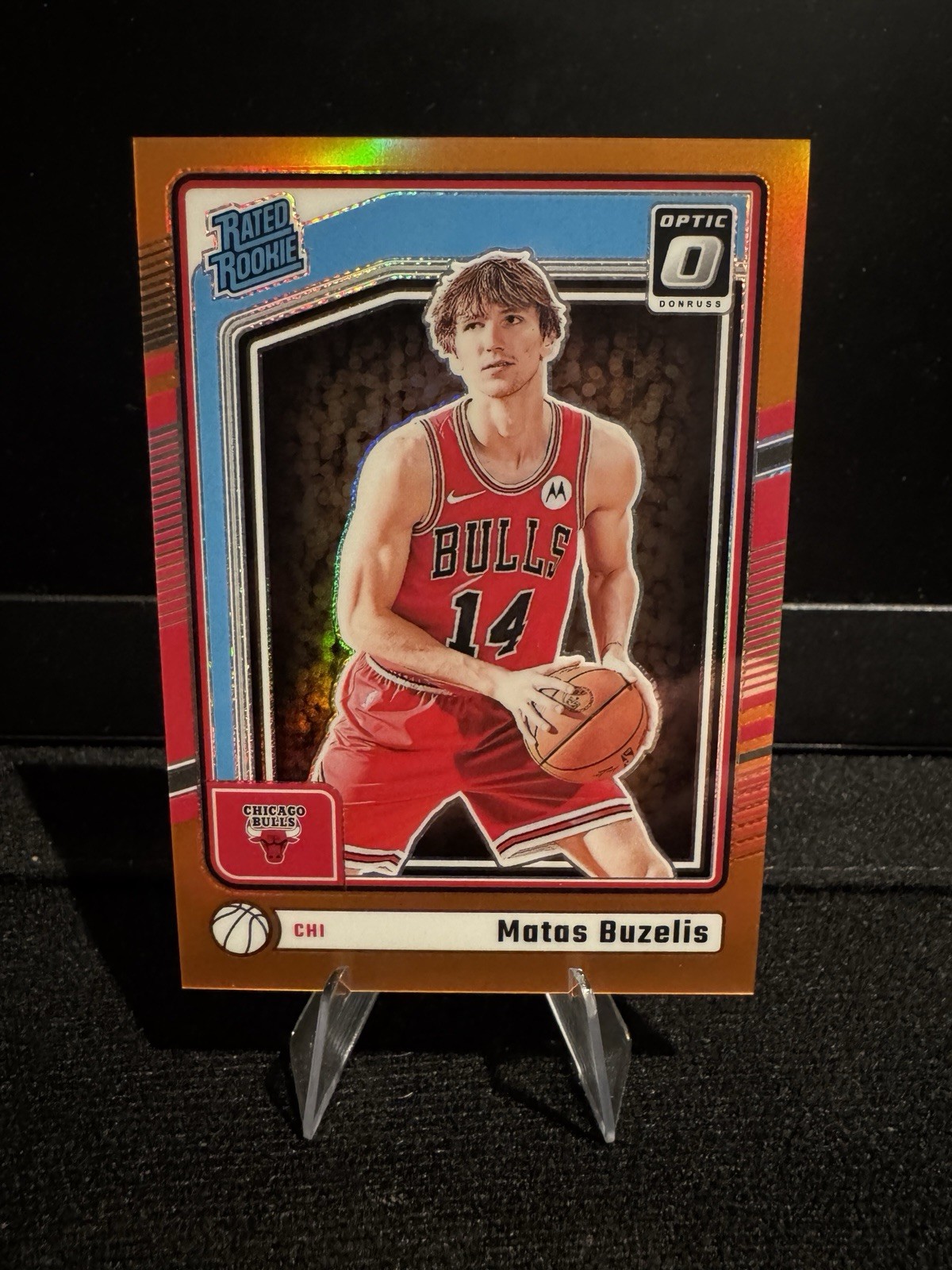 2024-25 Panini Donruss Optic Rated Rookie Matas Buzelis #271 Orange Prizm /175