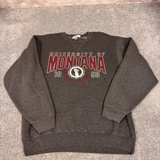 Vintage Montana State Size M Gray Crewneck Sweatshirt Made In USA