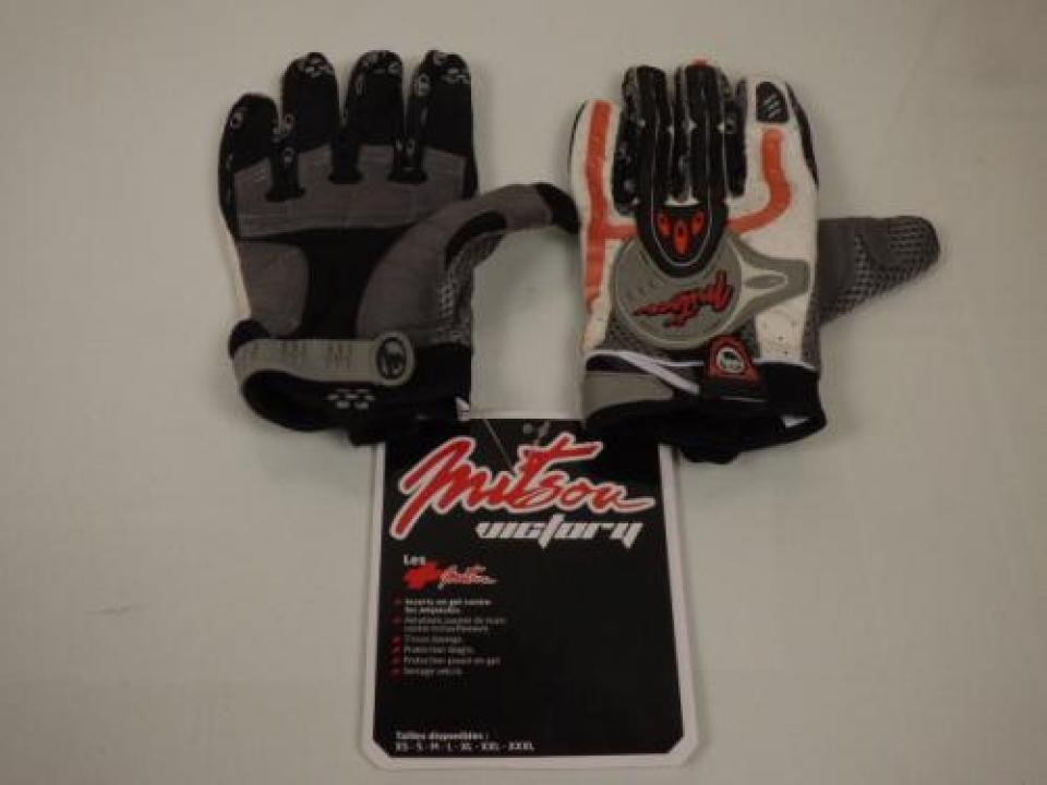 Gant pour moto cross Mitsou respirant avec grip antidérapant taille S