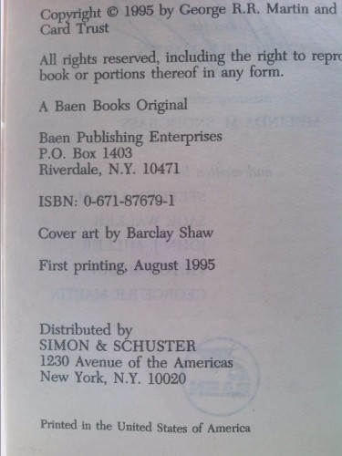Black Trump (Wild Cards: A New Cycle, Book 3) (Wild Cards:... (1st Ed, Signed) - Bild 4 von 4
