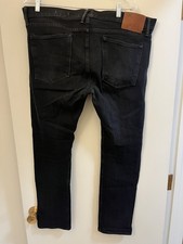Hiroshi Kato Black Jeans, Men's Sz 38x29, The Needle Skinny, Selvedge, USA Made