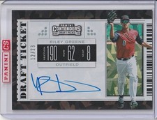 2019 Panini Contenders Draft Picks Riley Greene Cracked Ice On-Card Auto /23